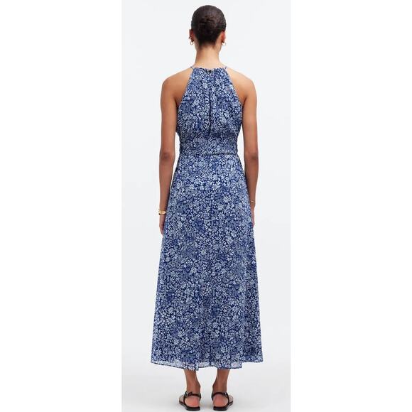 Madewell Smocked Halter Midi Dress in Floral Size 0 NWT - Picture 4 of 7